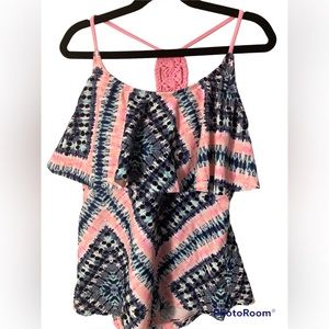 Arizona Jean Co. Tie Dye Tankini Top